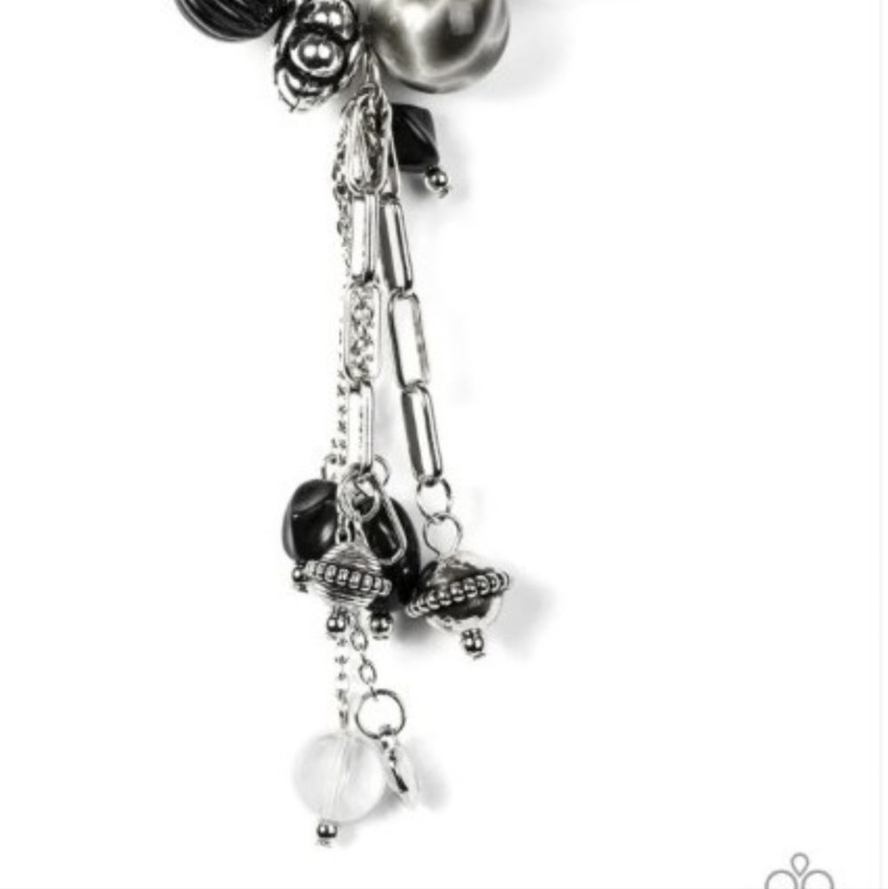 Paparazzi Black and Silver Charm Bracelet Lights, Camera, Action Fashion - Picture 4 of 5